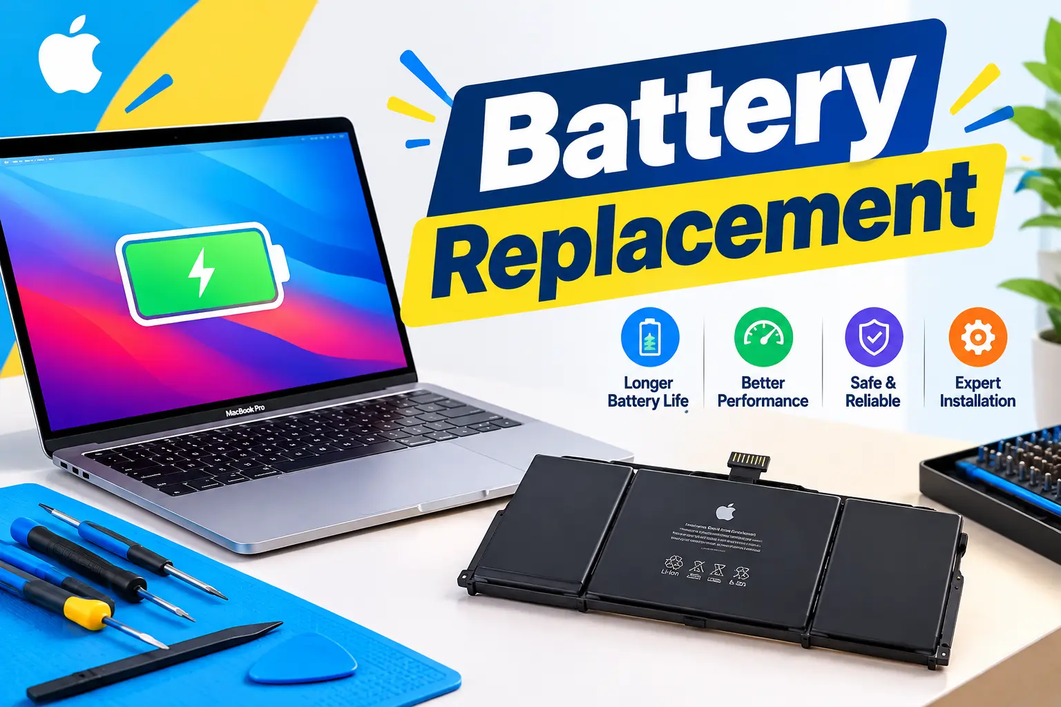 MacBook battery replacement service in Mumbai and Navi Mumbai
